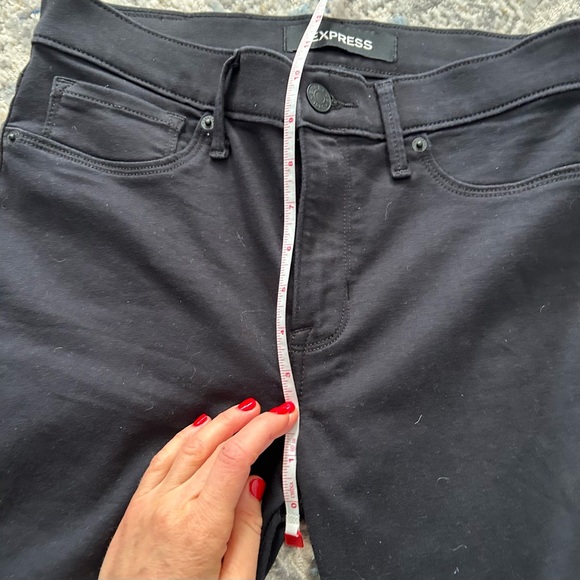 Express Women's Skyscaper Mid Rise Stretch 6S Black Denim Jeans - Picture 6 of 7